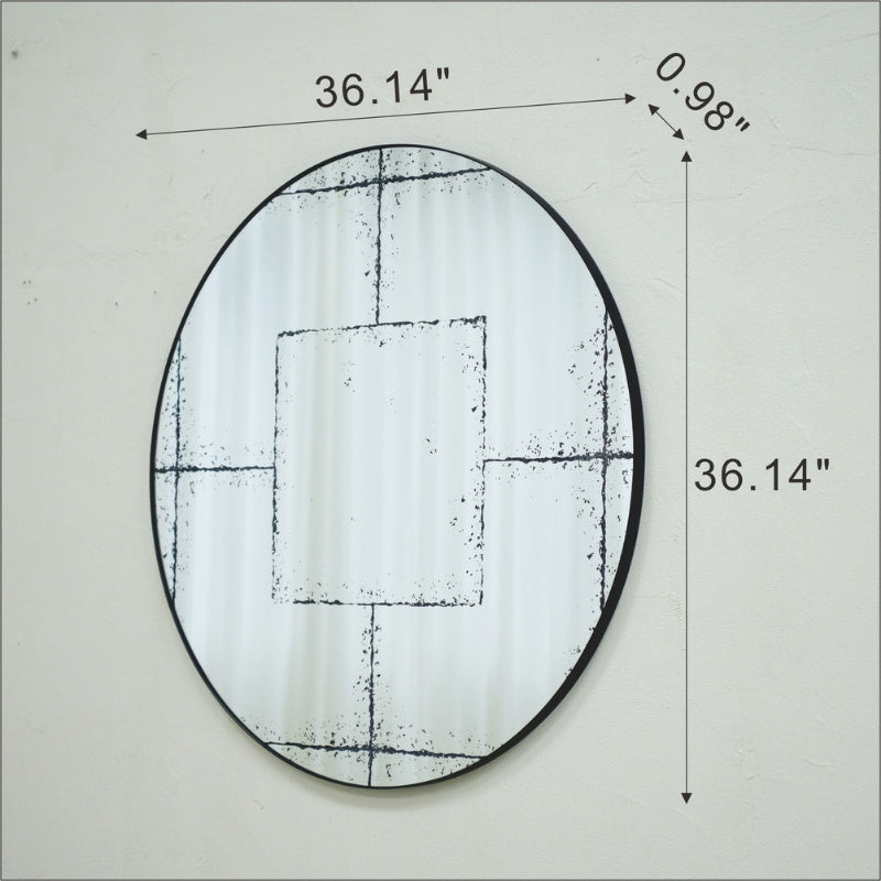 36“x36" Round Wall-Mounted Mirror