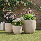 3-Piece Matte MGO Stackable Planter Set - image 1