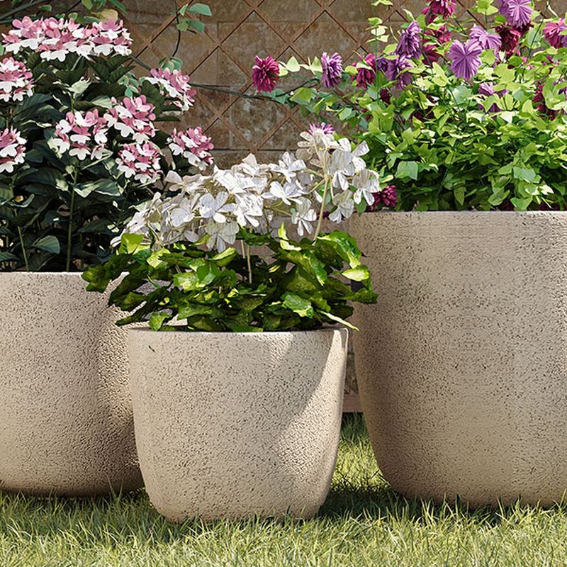 3-Piece Matte MGO Stackable Planter Set - image 3