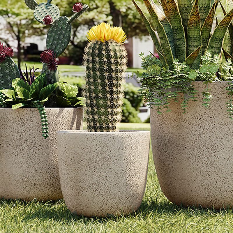 3-Piece Matte MGO Stackable Planter Set - image 4