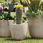 3-Piece Matte MGO Stackable Planter Set - image 4