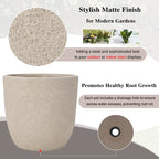 3-Piece Matte MGO Stackable Planter Set - image 6