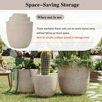 3-Piece Matte MGO Stackable Planter Set - image 7