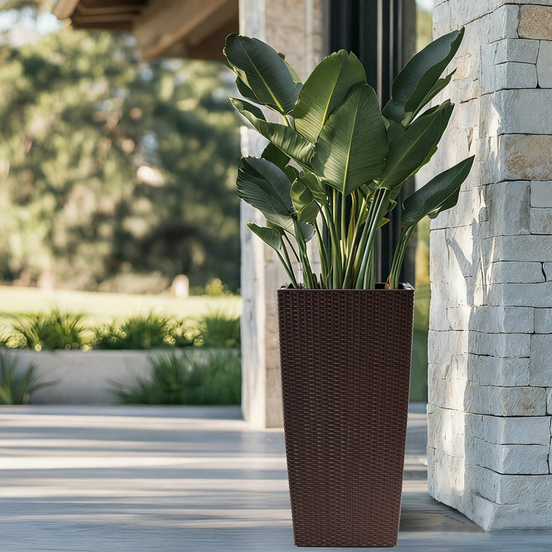 30-Inch Self-Watering Tall Planter - Brown - image 2