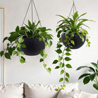 2-Pack 13.4-Inch Self-Watering Hanging Planters - image 3