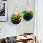 2-Pack 13.4-Inch Self-Watering Hanging Planters - image 4