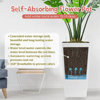 30-Inch Self-Watering Tall Planter - White - image 4