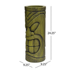 Antique Green Face Urn Planter - image 5