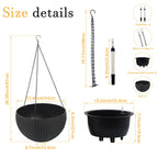 2-Pack 13.4-Inch Self-Watering Hanging Planters - image 8