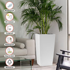 30-Inch Self-Watering Tall Planter - White - image 8