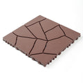 44 Pcs Premium Interlocking Stone Style Tiles (11.8" x 11.8" x 0.8") - Brown