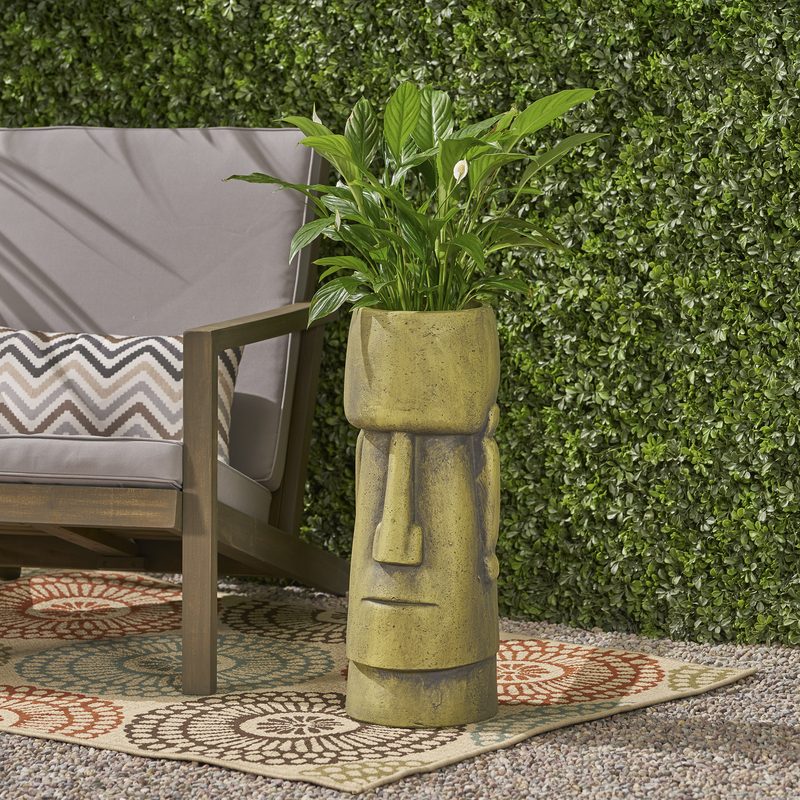 Antique Green Glacier Urn Planter - image 1